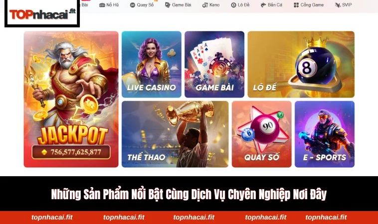 Sảnh trò chơi casino và thể thao hấp dẫn